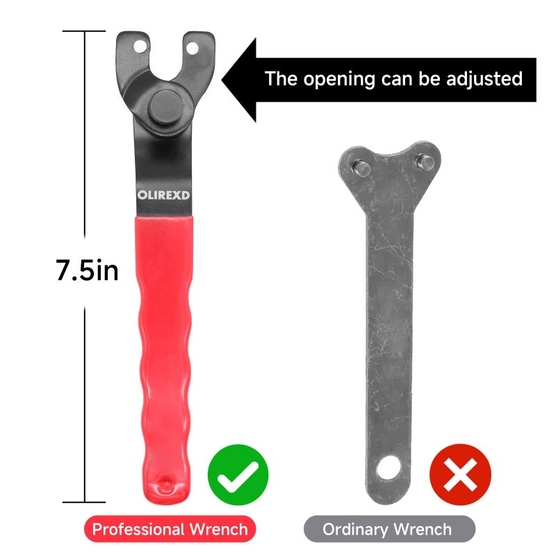 OLIREXD Angle Grinder Universal Adjustable Pin Wrench for Angle Grinder Machine(Red) - Image 2